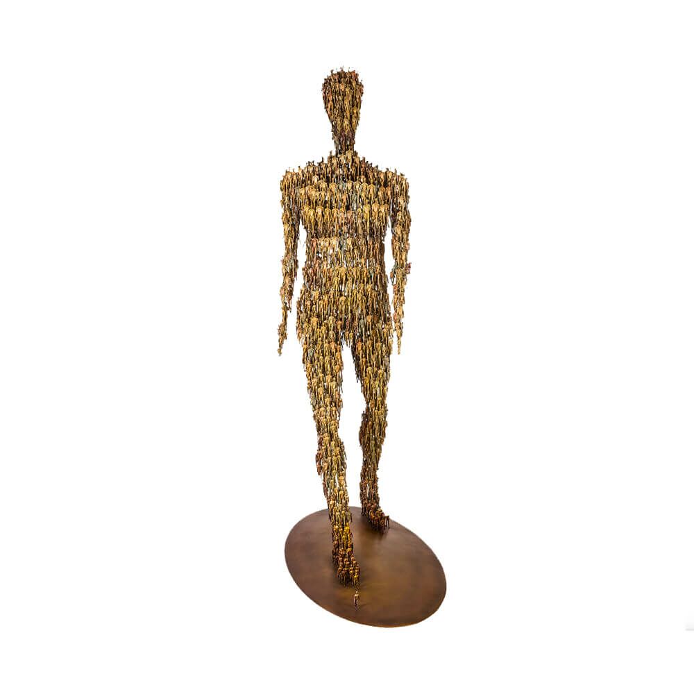  Limitierte Designerkollektion - Menschen Bronzeskulptur - Going