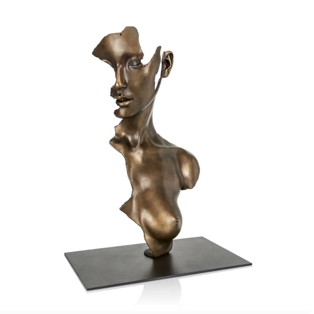  Limitierte Frauenbüste Aus Bronze - Modern - Fragmented Girl