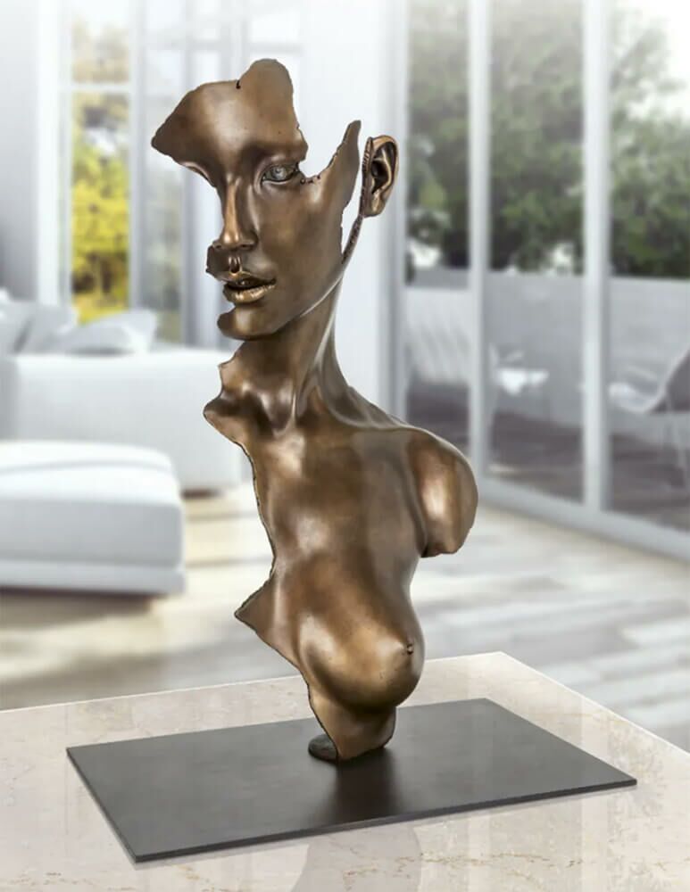  Limitierte Frauenbüste Aus Bronze - Modern - Fragmented Girl