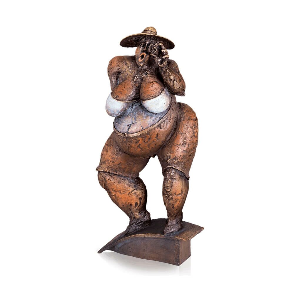 Limitierte Frauenskulptur Aus Bronze Vom Künstler - Touristin