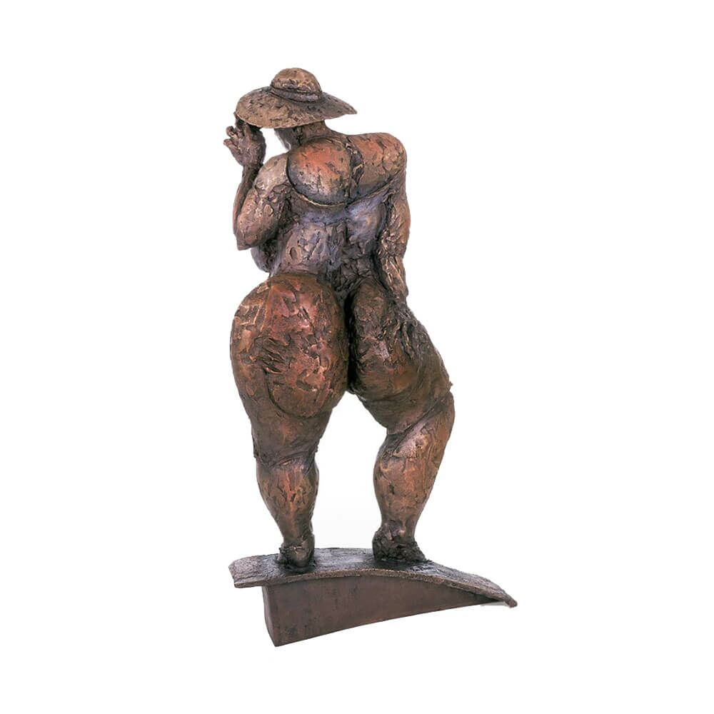  Limitierte Frauenskulptur Aus Bronze Vom Künstler - Touristin