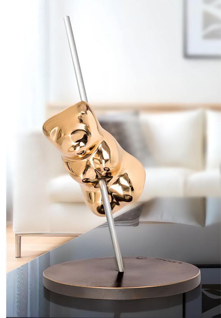  Limitierte Künstlerfigur Aus Bronze - Modernes Design - Goldbären Nibelungen