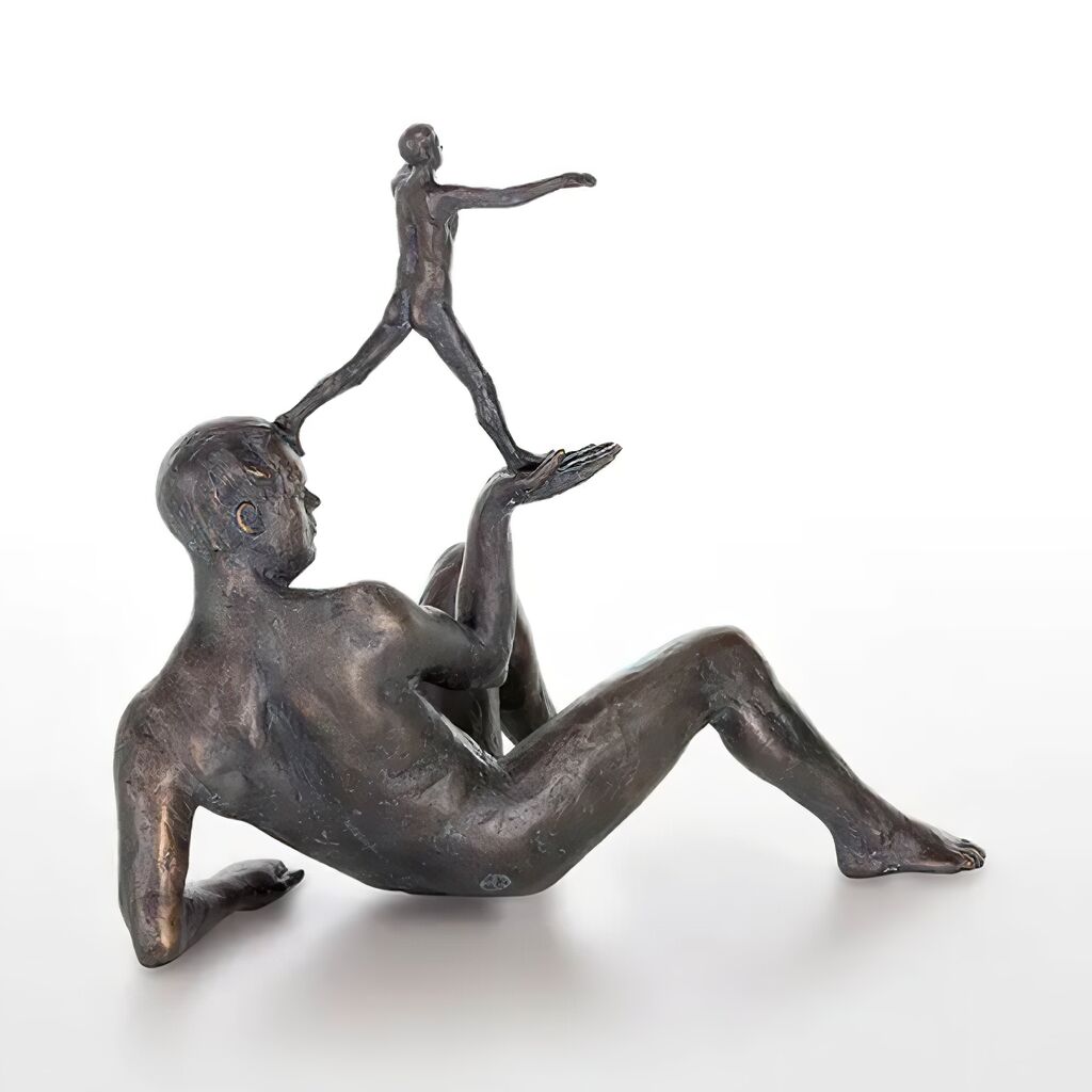  Limitierte Künstlerstatue - Bronze Menschenfigur - Was Uns Denkt, Trägt, Leitet