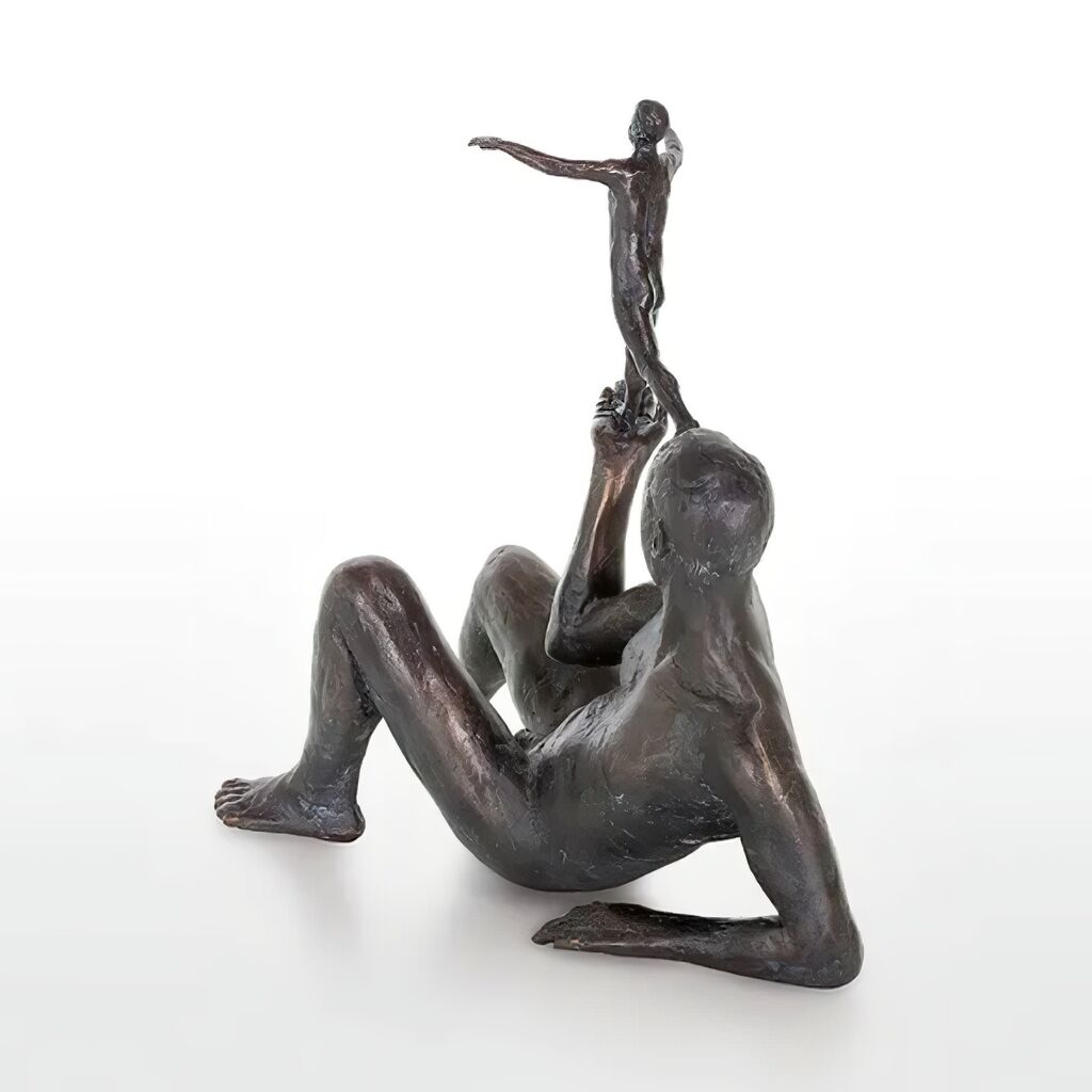  Limitierte Künstlerstatue - Bronze Menschenfigur - Was Uns Denkt, Trägt, Leitet