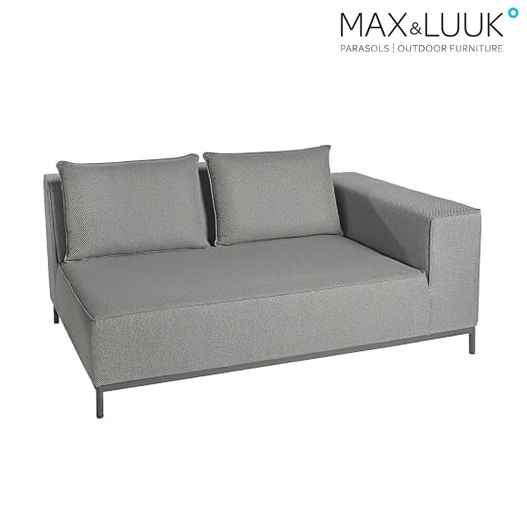  Linkes Eckelement Grau Für Lounge West - 2-Sitzer - West Endmodul Links