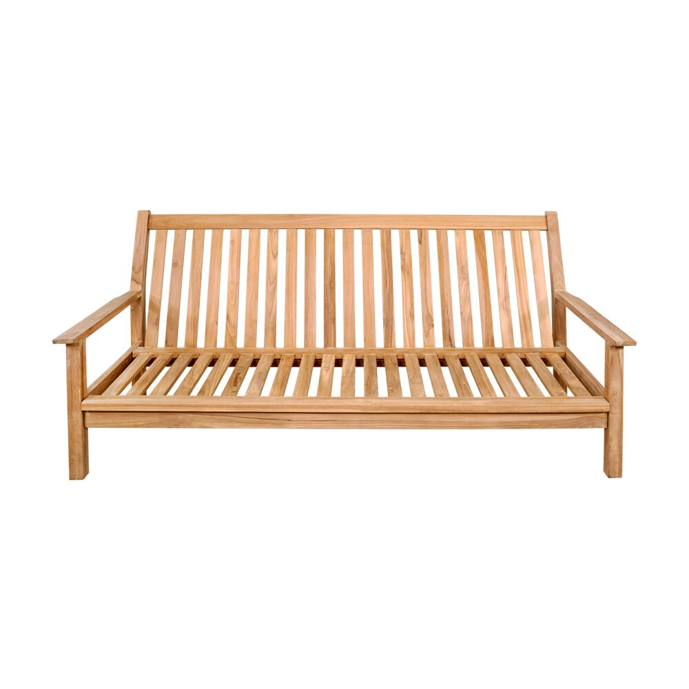  Lounge Gartensofa Für 3 Personen Aus Teakholz Mit Kissen - Kreono