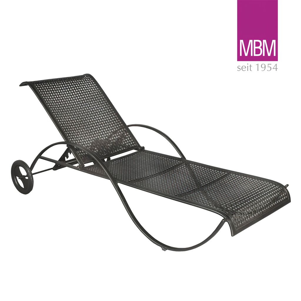  Lounge-Liege Mit Rollen - MBM - Metall/Eisen - Gartenliege Romeo