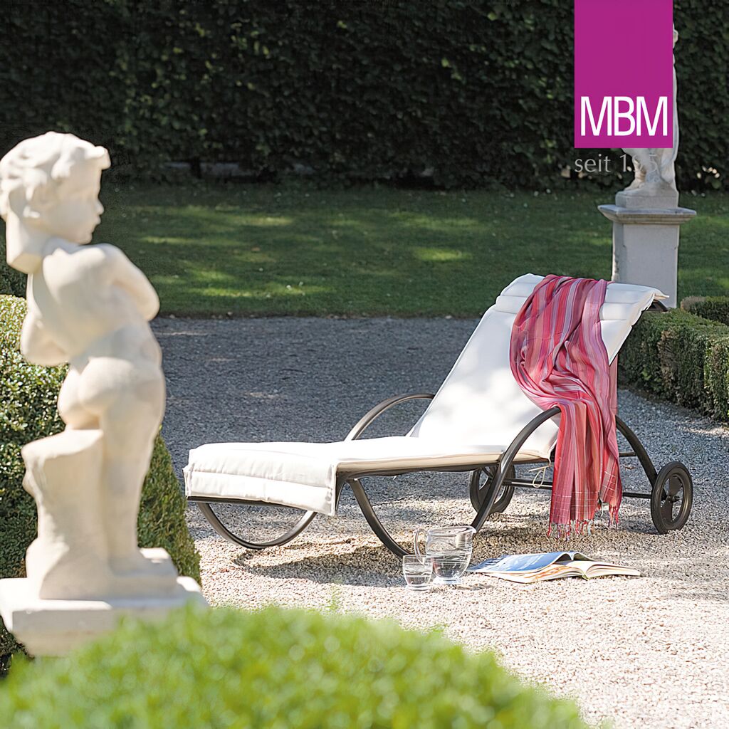  Lounge-Liege Mit Rollen - MBM - Metall/Eisen - Gartenliege Romeo
