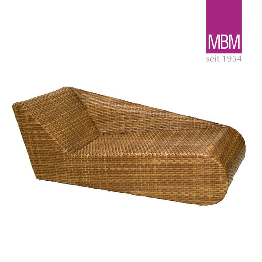  Lounge Relaxliege Links Für Garten - MBM - Alu & Geflecht Rattanoptik - Braun - Madrigal Relax-Lounge Links