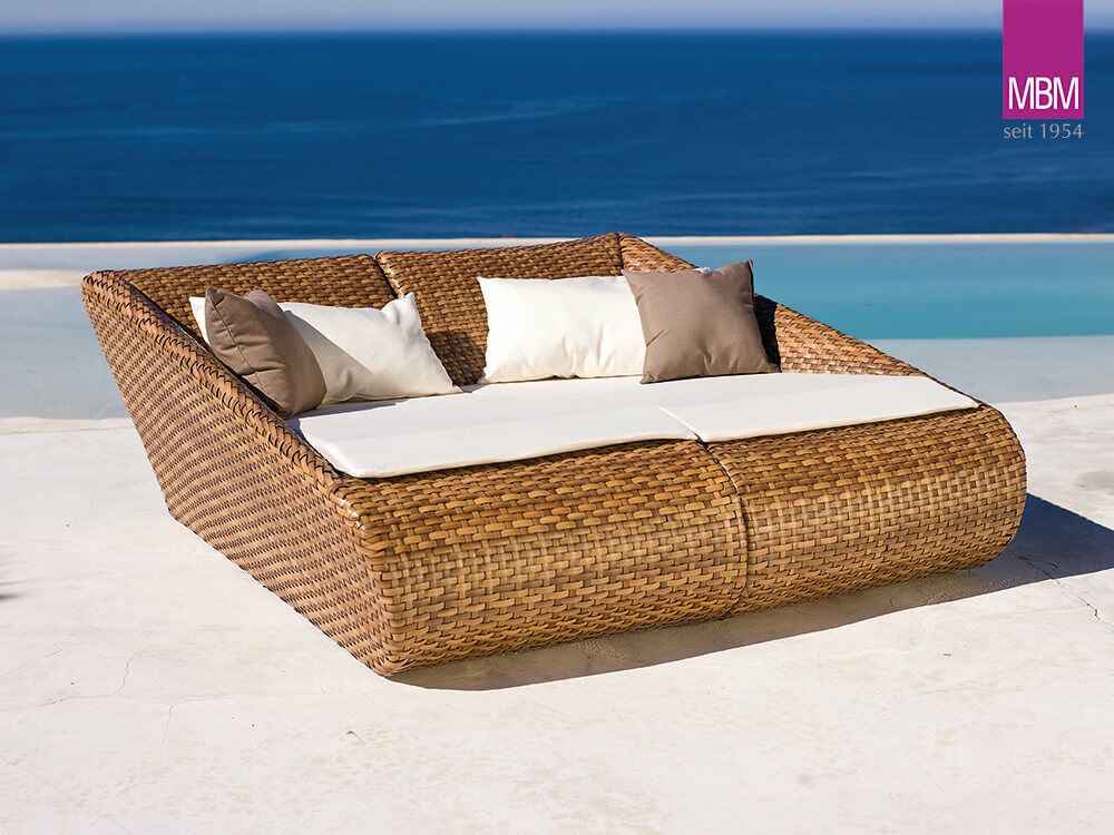  Lounge Relaxliege Links Für Garten - MBM - Alu & Geflecht Rattanoptik - Braun - Madrigal Relax-Lounge Links