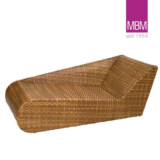  Lounge Relaxliege Rechts Für Terrasse - MBM - Alu & Geflecht Rattanoptik - Braun - Madrigal Relax-Lounge Rechts