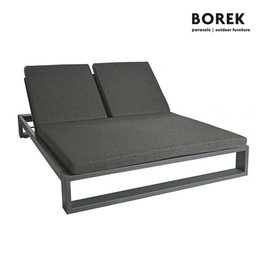  Loungebett Mit Auflagen Von Borek - Dunkelgrau - Doppellounge Vitoria