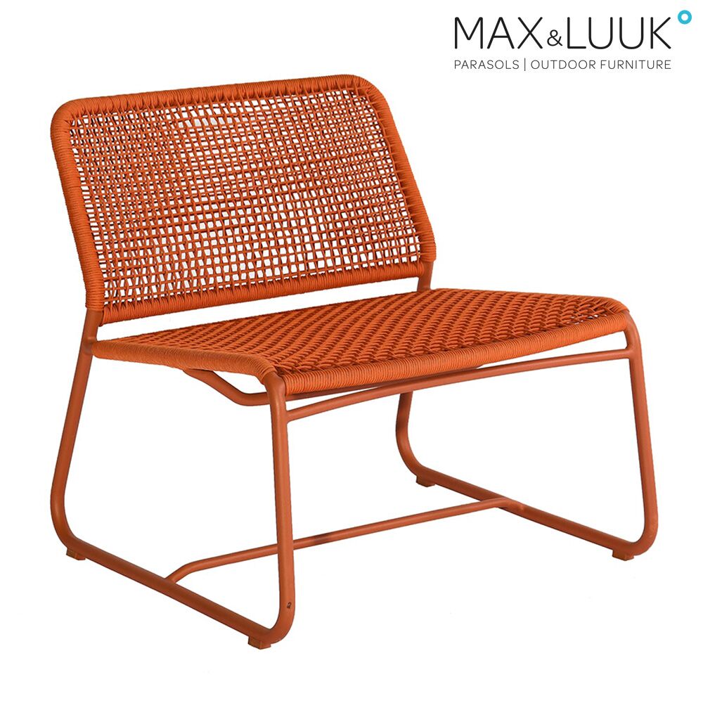  Loungechair Mit Geflecht Aus Aluminium In Orange - Max & Luuk - Florence Loungechair