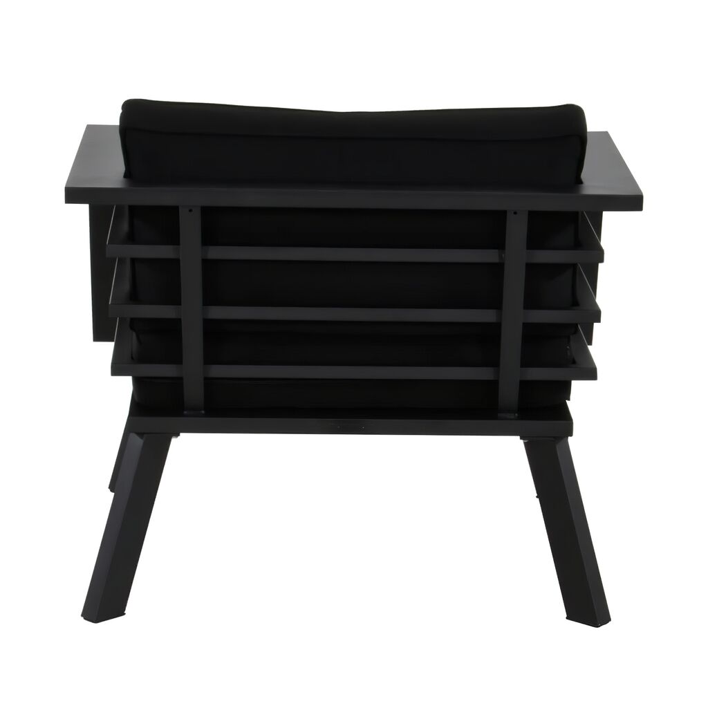  Loungesessel Aus Aluminium Mit Schwarzem Polster - Loungestuhl Porin