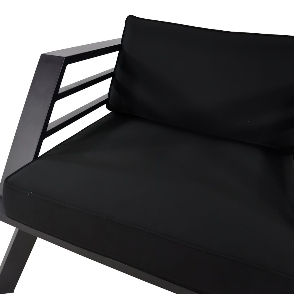  Loungesessel Aus Aluminium Mit Schwarzem Polster - Loungestuhl Porin