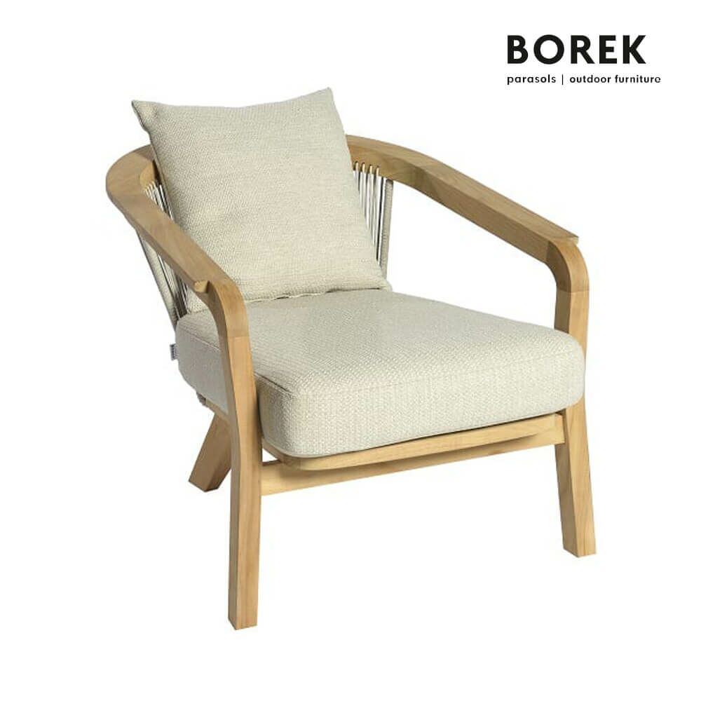  Loungesessel Aus Teakholz Und Rope - Natural - Sessel Chepri