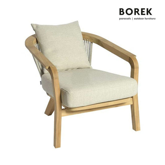  Loungesessel Aus Teakholz Und Rope - Natural - Sessel Chepri