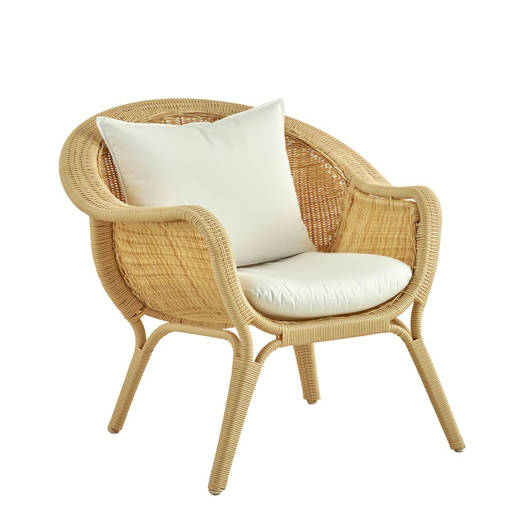  Loungesessel Für Den Garten In Natürlicher Rattanoptik - Sessel Kjer