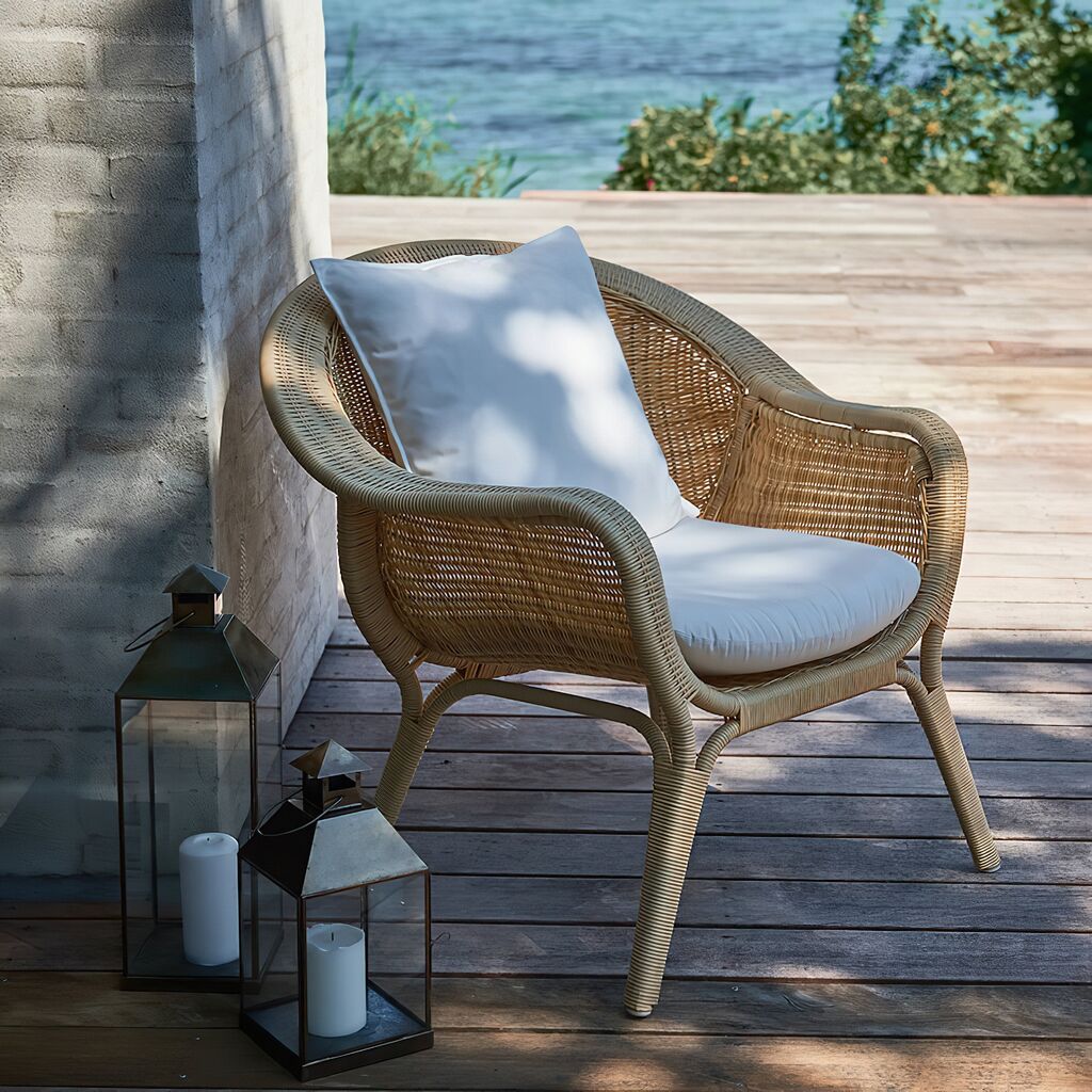  Loungesessel Für Den Garten In Natürlicher Rattanoptik - Sessel Kjer
