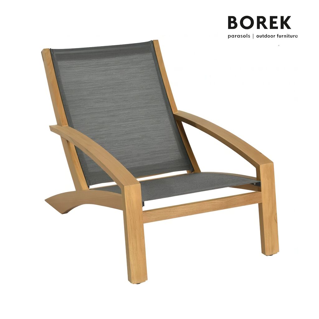  Loungeset Hocker & Sessel Von Borek - Teakholz - Lounge Luxx