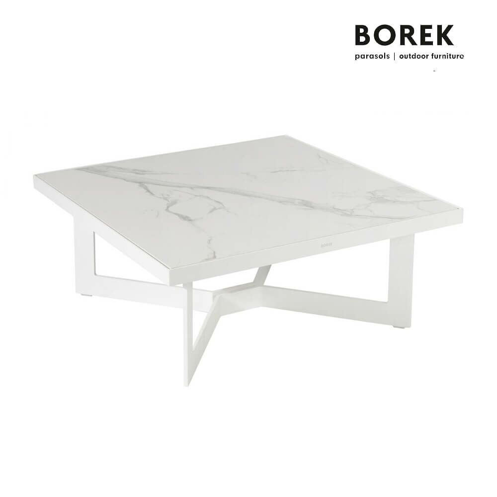  Loungetisch 81cm - Weiß - Quadratisch Von Borek - Loungetisch Arta