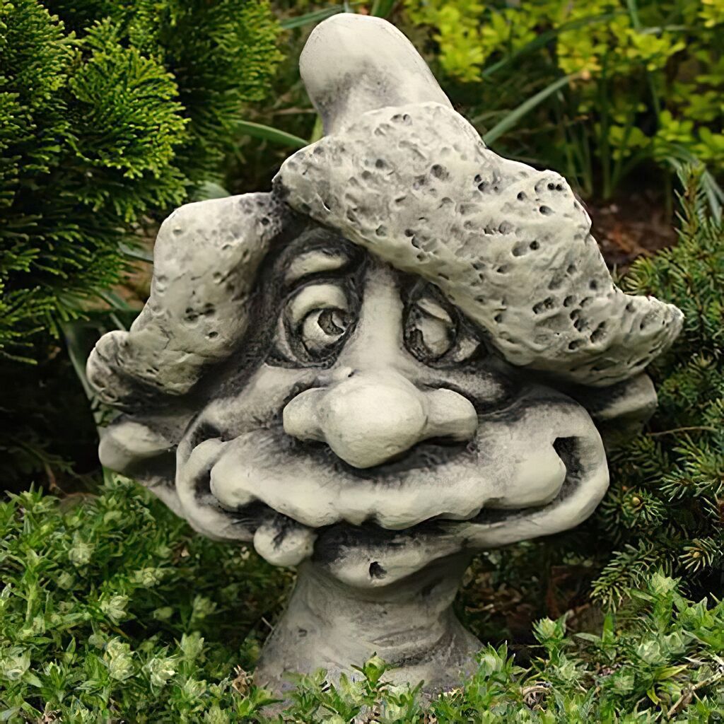  Lustige Skulptur Kobold Büste Aus Stein - Primus