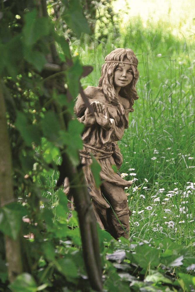  Lustige Steinguss Gartenskulptur - Adele