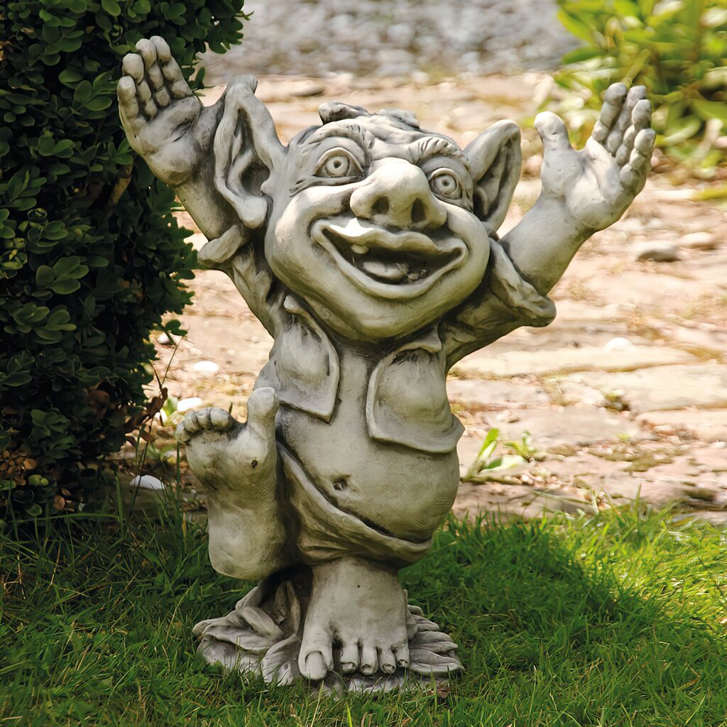  Lustige Steinguss Koboldfigur - Knud
