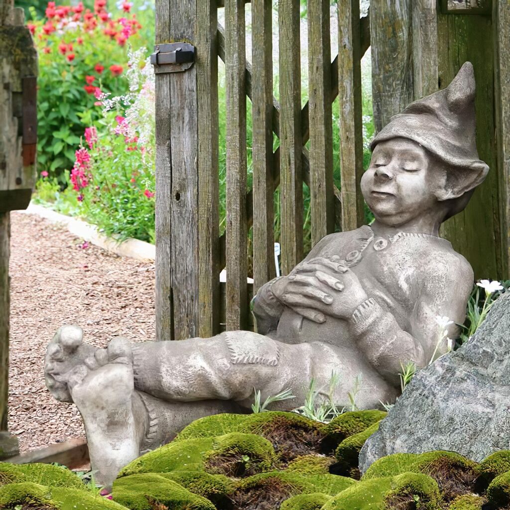  Lustiger Steinguss Gartenwichtel - Hans