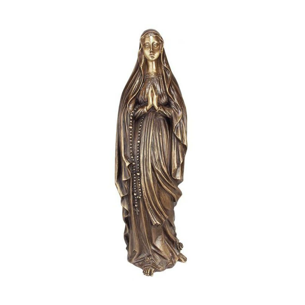  Madonna Gartenfigur Betend Aus Bronze - Madonna Lourdes