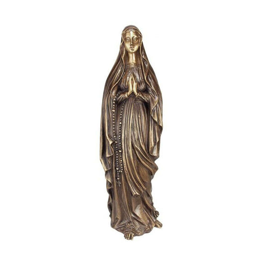  Madonna Gartenfigur Betend Aus Bronze - Madonna Lourdes