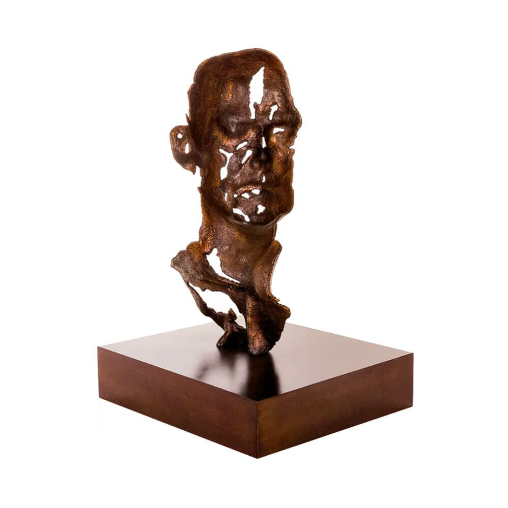  Mann Bronzebüste Mit Sockel In Limitierter Auflage - Fragment II