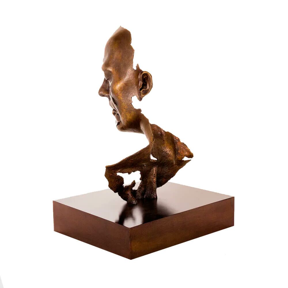 Mann Bronzebüste Mit Sockel In Limitierter Auflage - Fragment II