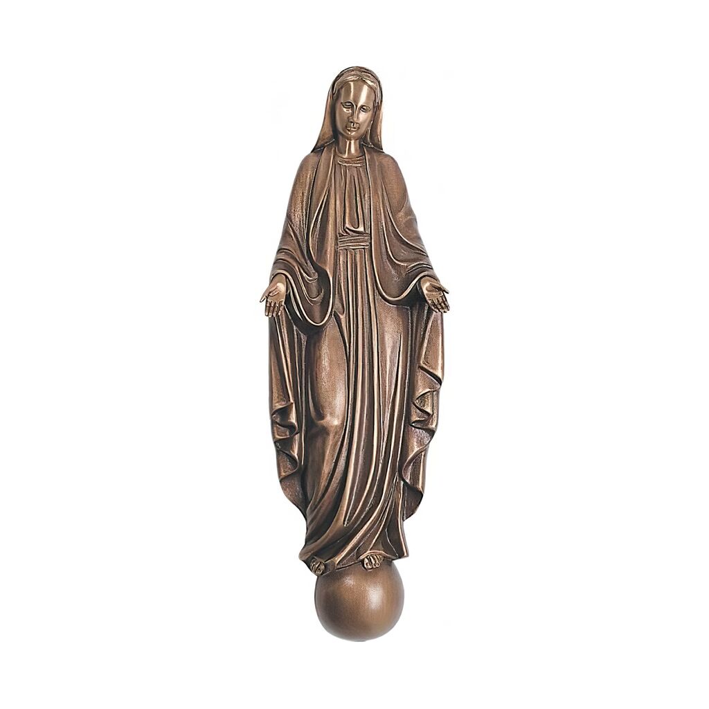 Marien Wandskulptur Aus Bronze/Aluminium - Madonna Mondän