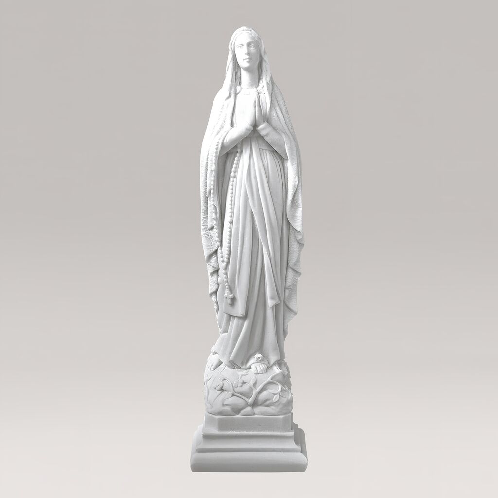  Marmorguss - Betende Maria Mutter Gottes Statue - Madonna Di Lourdes