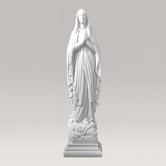  Marmorguss - Betende Maria Mutter Gottes Statue - Madonna Di Lourdes