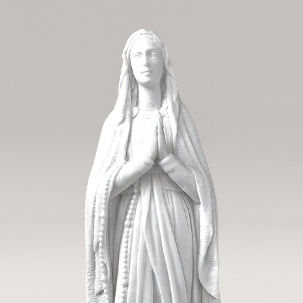  Marmorguss - Betende Maria Mutter Gottes Statue - Madonna Di Lourdes