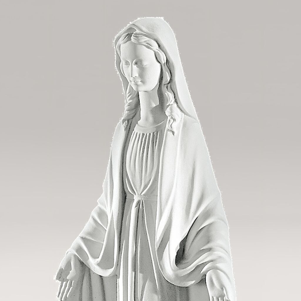 Marmorguss - Segnende Gartenfigur Heilige Maria - Madonna Secura