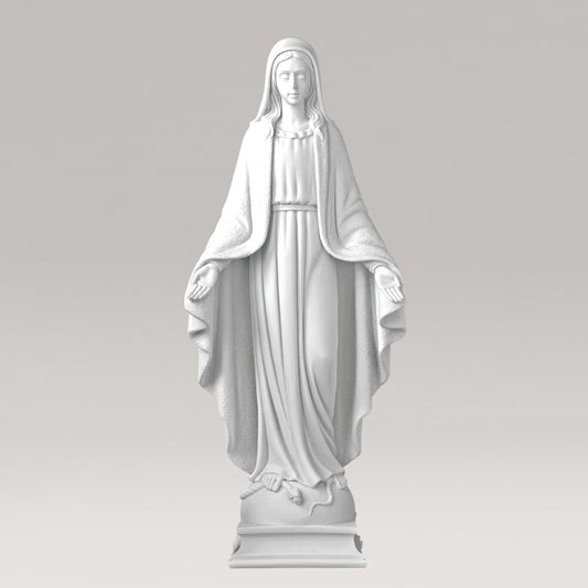  Marmorgussfigur - Segnende Madonna Satue Für Den Garten - Maria Sedebo