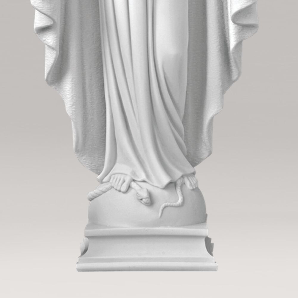  Marmorgussfigur - Segnende Madonna Satue Für Den Garten - Maria Sedebo