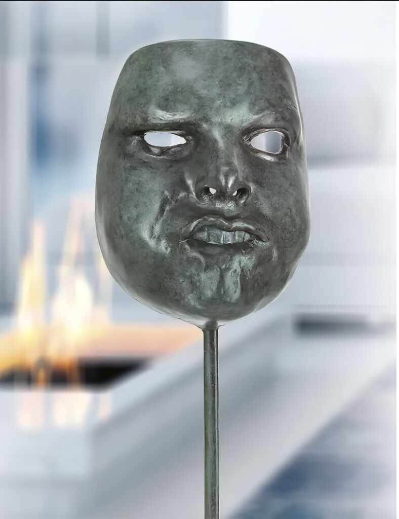  Maskenfigur Aus Bronze - Limitierte Künstleredition - Mask II