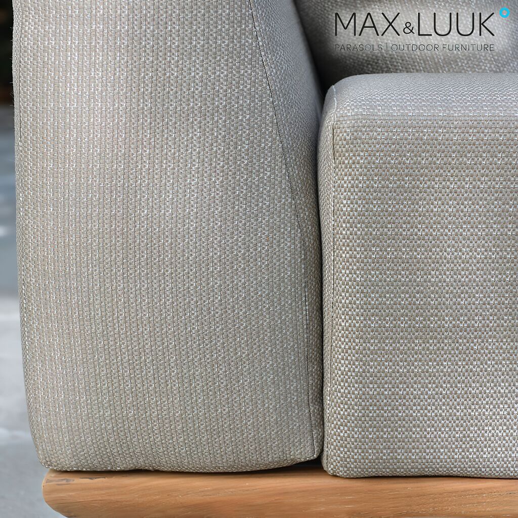  Max & Luuk 2-Sitzer Gartensofa Mit Armlehne Und Teakholzbasis - Luke 2-Sitzer