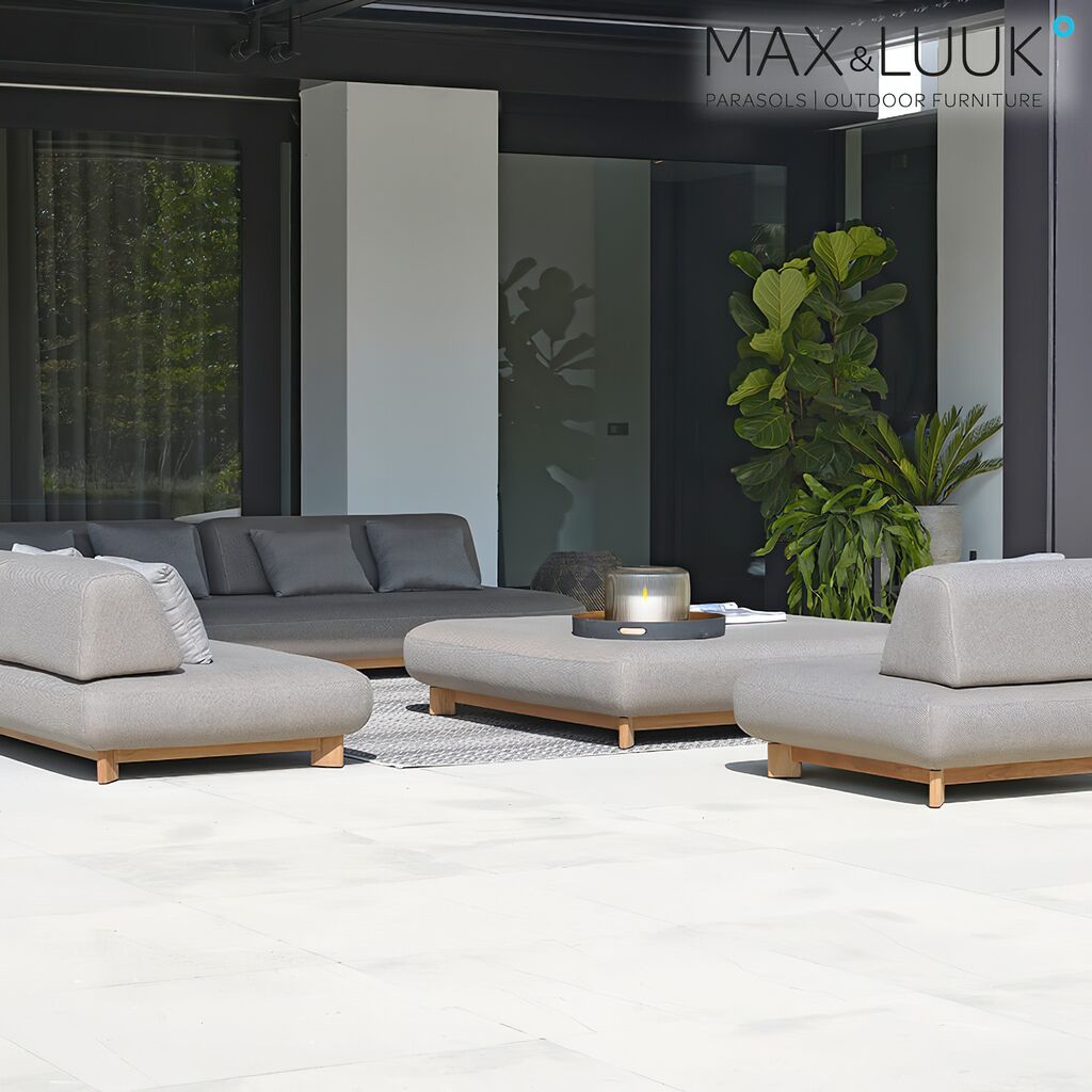  Max & Luuk 3-Sitzer Loungebank Aus Teak Für Die Sitzecke Im Garten - Liam Loungebank
