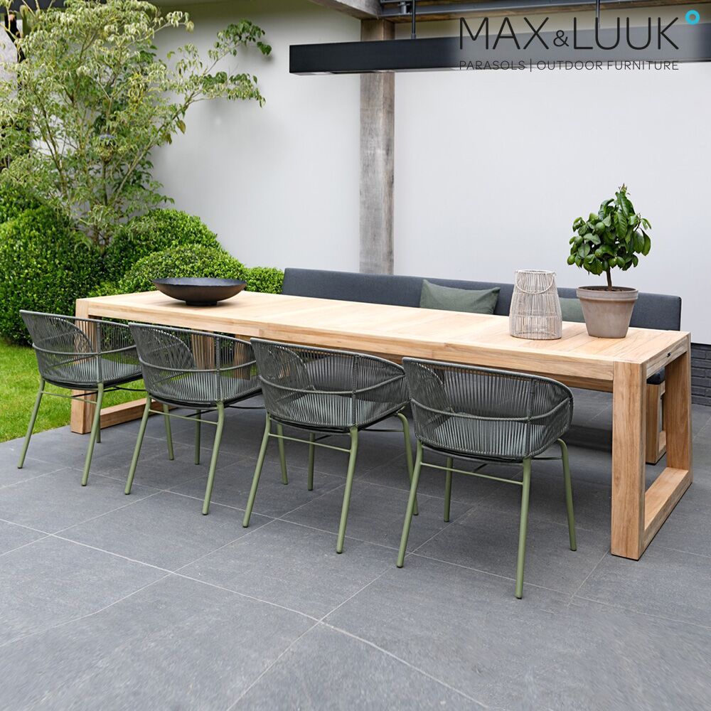  Max & Luuk Gartenstuhl Aus Aluminium Und Geflecht - Verschiedene Farben - Kane Stuhl