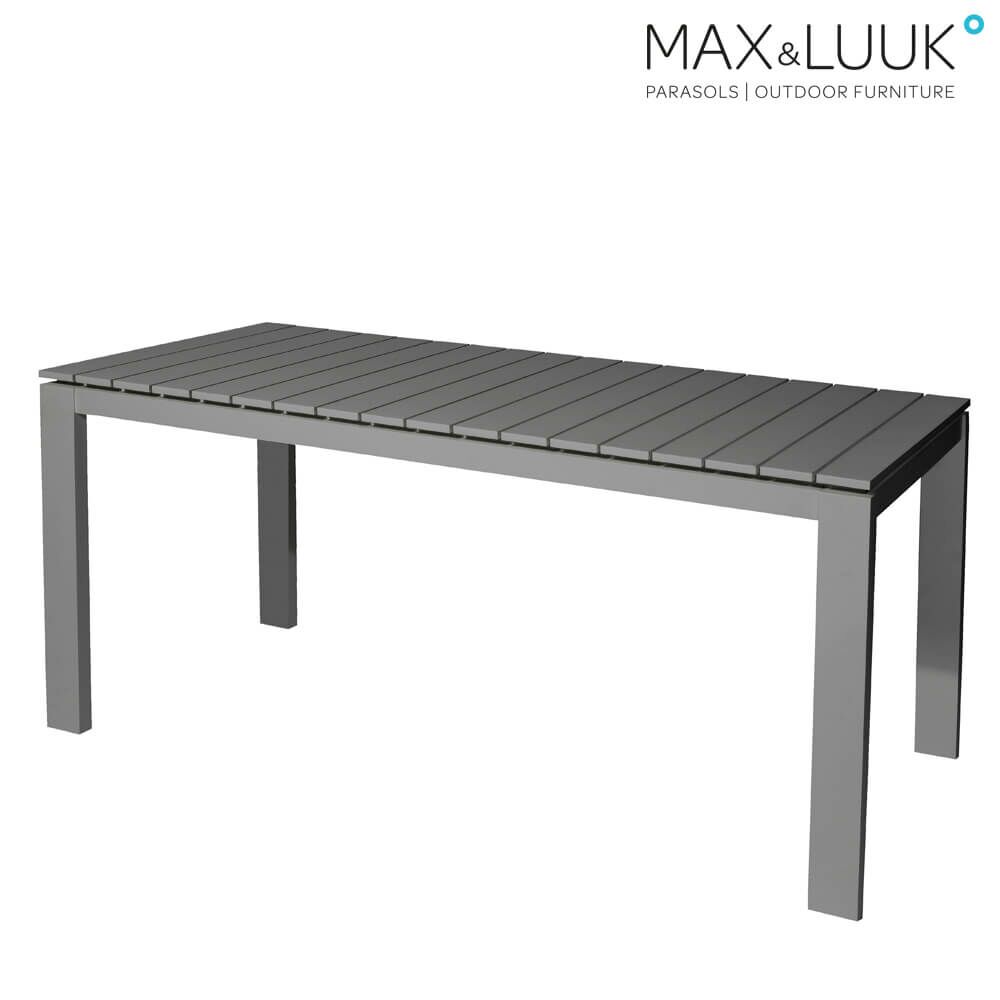  Max&Luuk Gartentisch Aluminium - 160x80cm - Eckig - Modern - Morris Tisch