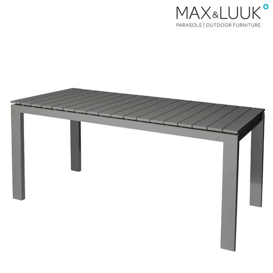  Max&Luuk Gartentisch Aluminium - 160x80cm - Eckig - Modern - Morris Tisch