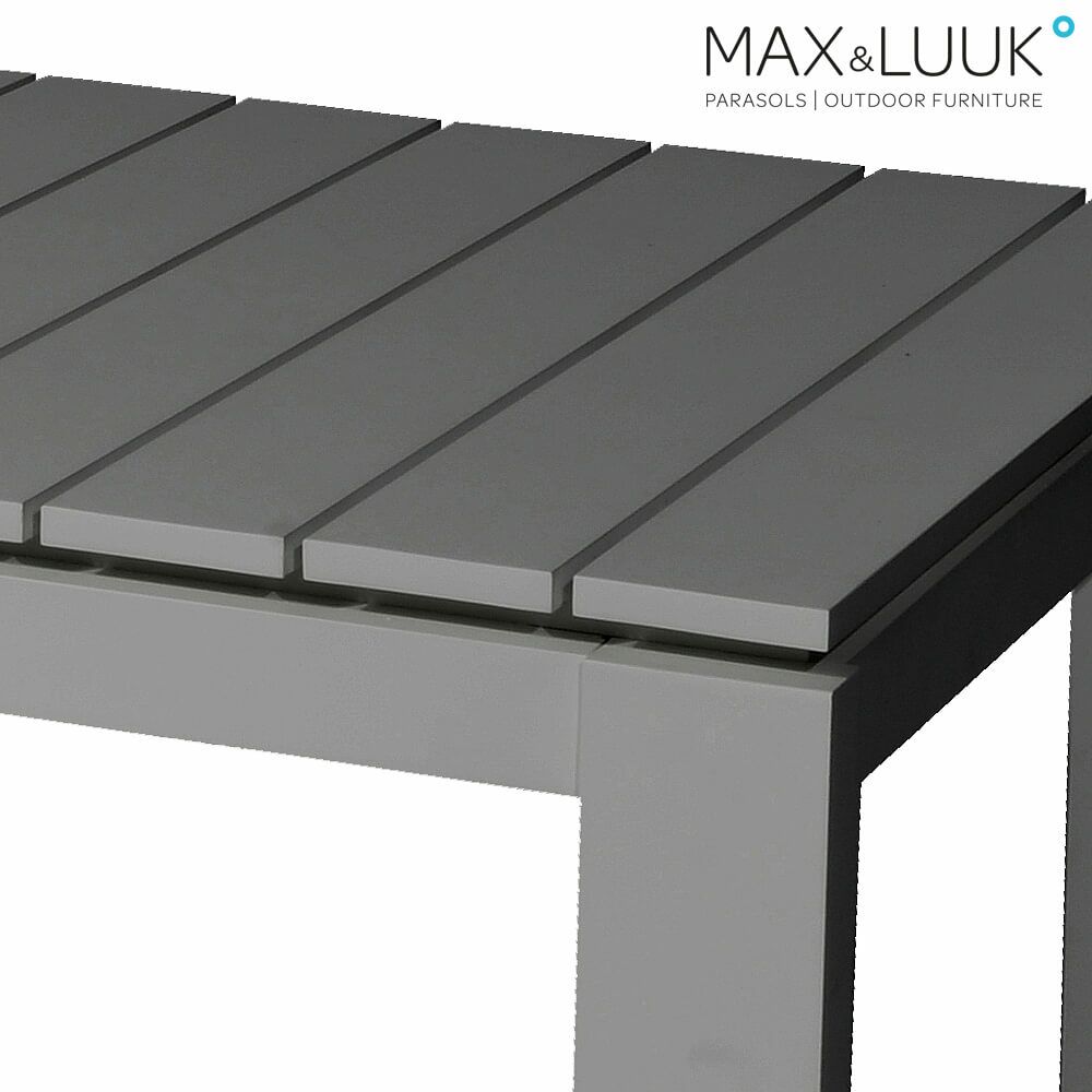  Max&Luuk Gartentisch Aluminium - 160x80cm - Eckig - Modern - Morris Tisch
