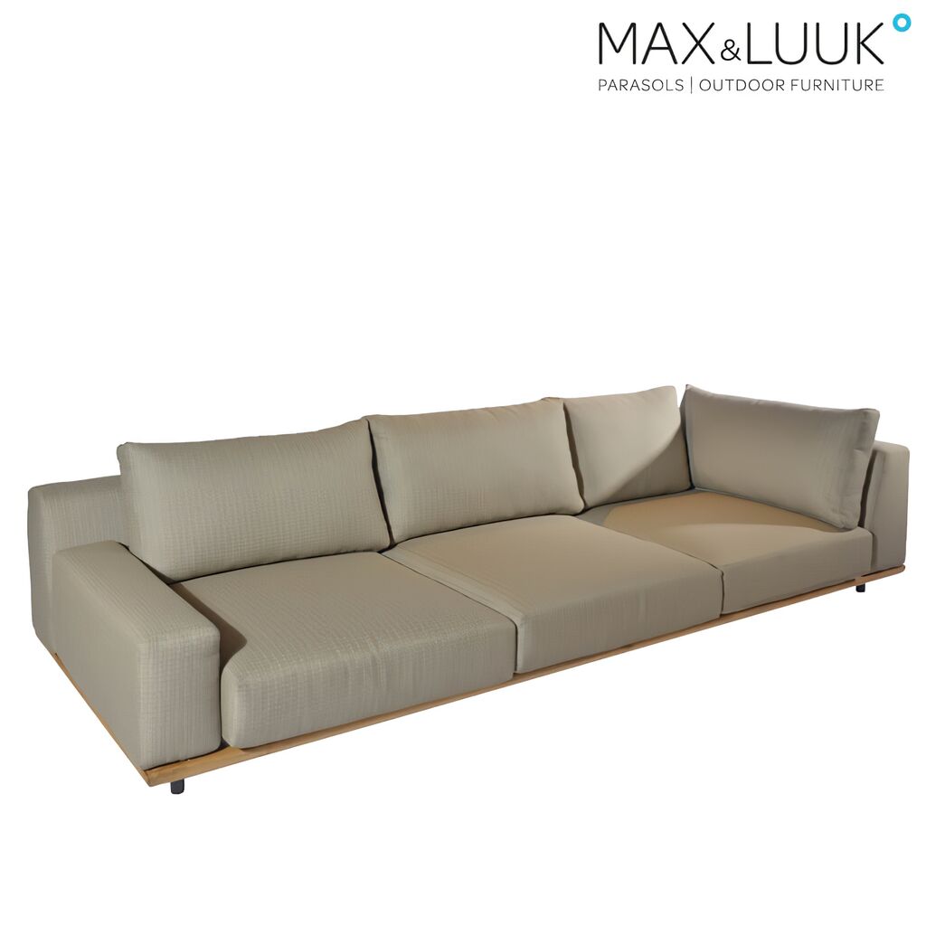  Max & Luuk Lounge Sofa Mit Polstern Und Zwei Armlehnen - Luke 3-Sitzer