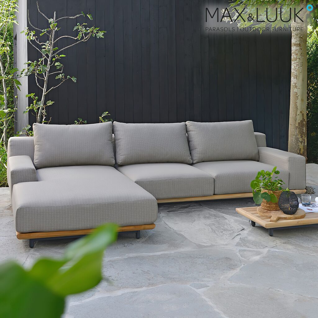  Max & Luuk Lounge Sofa Mit Polstern Und Zwei Armlehnen - Luke 3-Sitzer