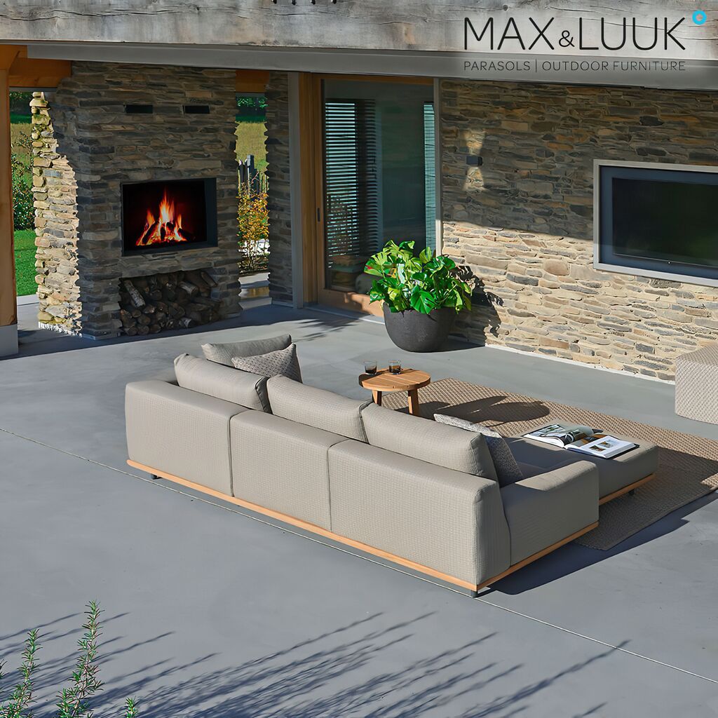  Max & Luuk Lounge Sofa Mit Polstern Und Zwei Armlehnen - Luke 3-Sitzer